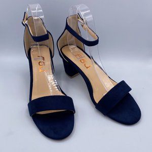 FSJ Classic Chunky High Heel Sandals Open Tooe